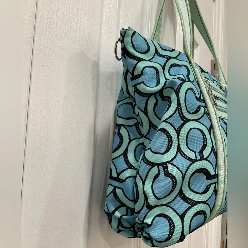 Coach Poppy 3D‎ Op Art Glam Tote Purse Handbag